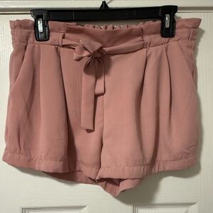 High Waist Pink Women's Shorts